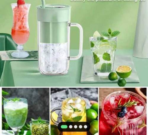 portable fruit juicer with straw