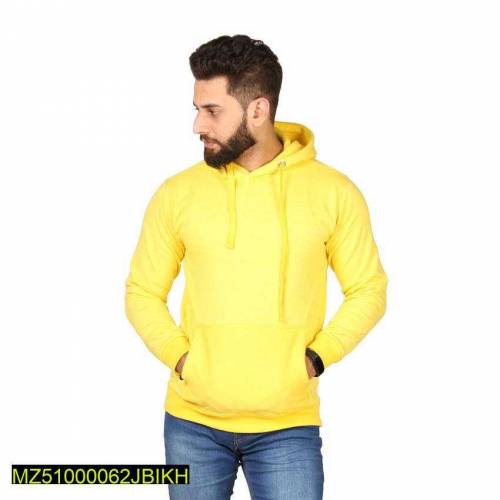 Men Fleece Plain Hoodies 