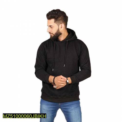 Men Fleece Plain Hoodies 