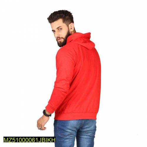 Men Fleece Plain Hoodies 
