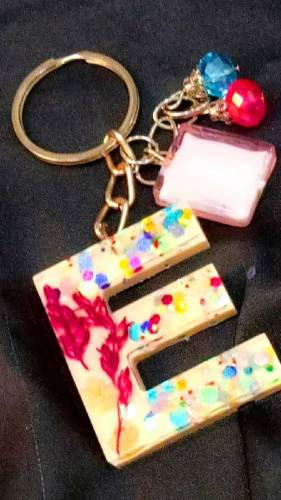 Handmade resin keychain 