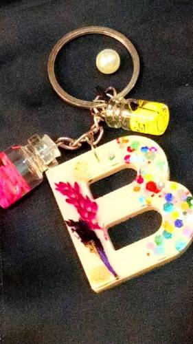 Handmade resin keychain 