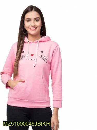 Women's Fleece Plain Hoodies for Winter Season 