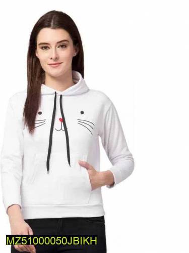 Women's Fleece Plain Hoodies for Winter Season 