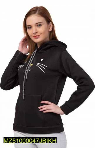 Women's Fleece Plain Hoodies for Winter Season 