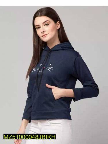Women's Fleece Plain Hoodies for Winter Season 