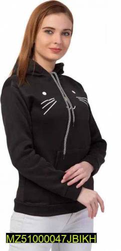 Women's Fleece Plain Hoodies for Winter Season 