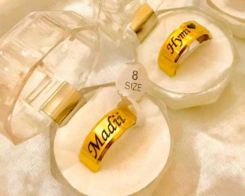 Customized Engraved Name _Band Rings