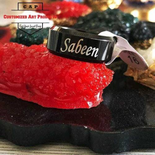Customized Engraved Name _Band Rings