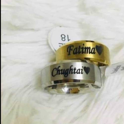 Customized Engraved Name _Band Rings