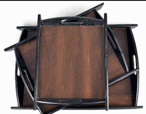 wooden 3 pieces tray set 