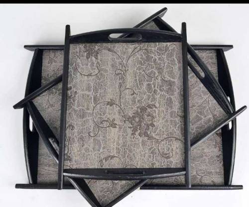 wooden 3 pieces tray set 