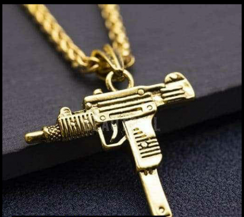 Gun Shape Men Necklace 