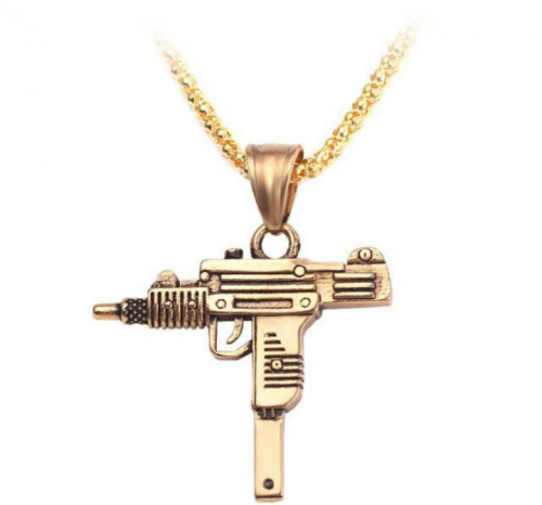 Gun Shape Men Necklace 