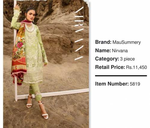 Nirvana luxury lawn 3 piece