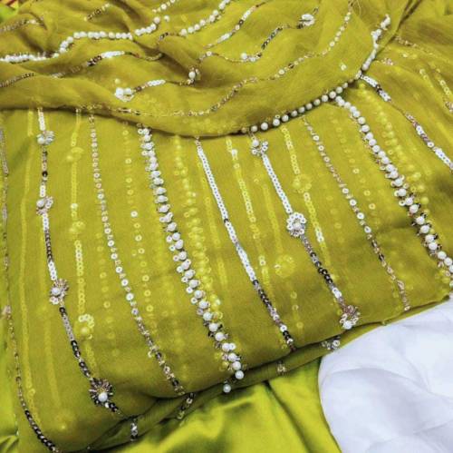 New arrivals 🛬 luxury weeding collection*Fabric* sami pure chiffon 😍