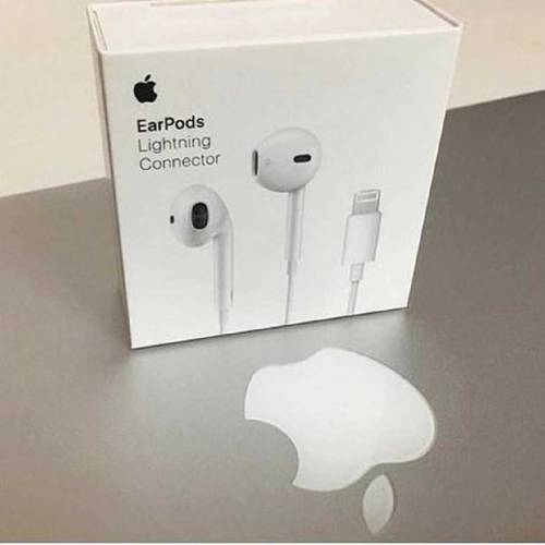 Apple EarPods Headphones with Lightning Connector. Microphone.
