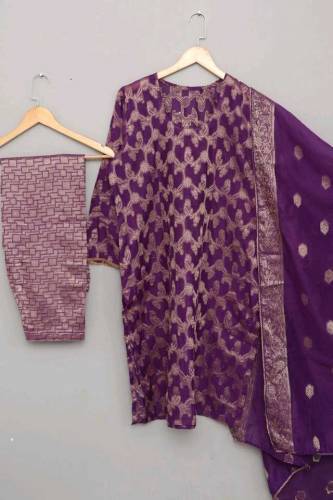 Stitched 3 Piece Jacquard 