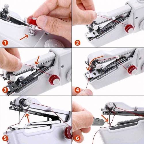 Portable Mini Hand Electric Sewing Machine Quick Handy Stitch Sew Need