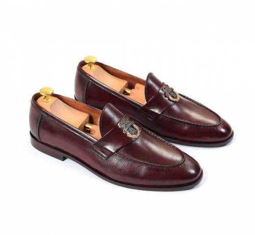 Leather Handmade Belgian Loafer Shoes For Men