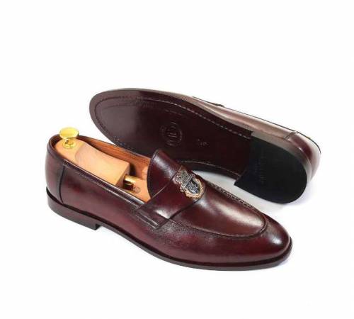 Leather Handmade Belgian Loafer Shoes For Men