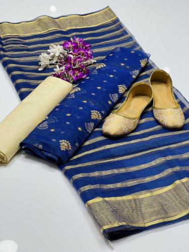 Indian organza Dupata Shirt Trouser And Khousa 