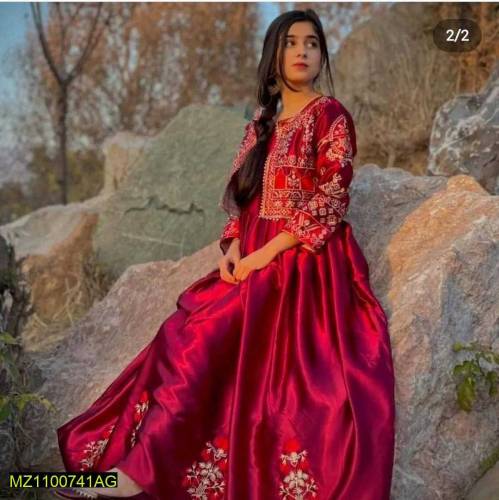 2 Pc koti silk frok with trouser