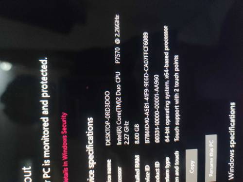 HP Intel (R) Core (TM) 2 Duo CPU