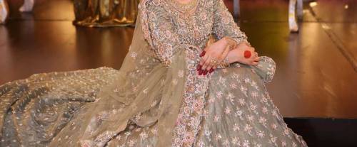 BARAT LEHNGA IN PASTEL OLIVE COLOUR