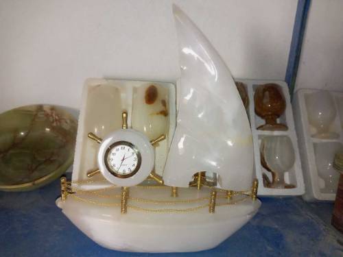 marble ship clock