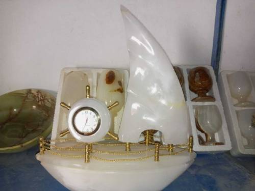 marble ship clock