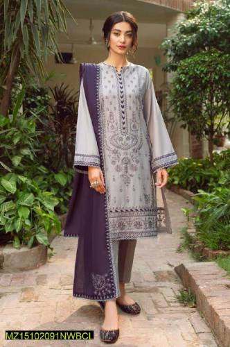 Women Unstitched Dhanak Embroidered suit