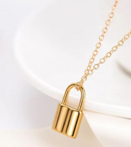 lock necklace with chain