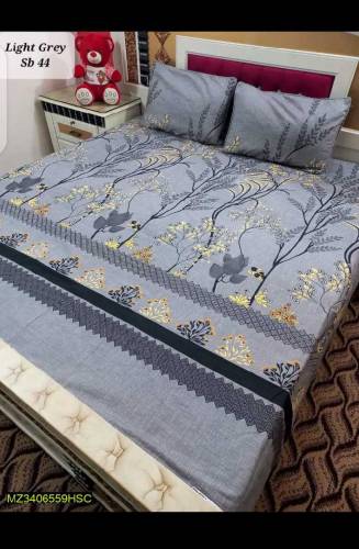 3 pcs cotton printer double bedsheet
