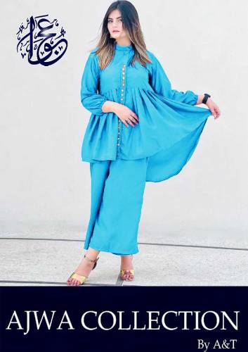 Front Embroidered With Pearls Attached Wastern Long Back Frock With Fl
