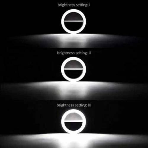 Mini Portable USB Rechargeable Selfie Ring Light With 3 Brightness 