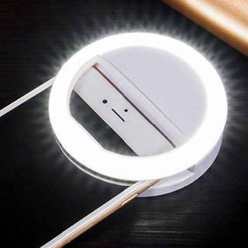 Mini Portable USB Rechargeable Selfie Ring Light With 3 Brightness 