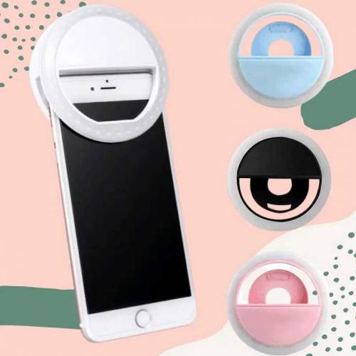 Mini Portable USB Rechargeable Selfie Ring Light With 3 Brightness 