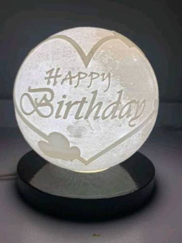 Moon Lamp With new Wooden Base