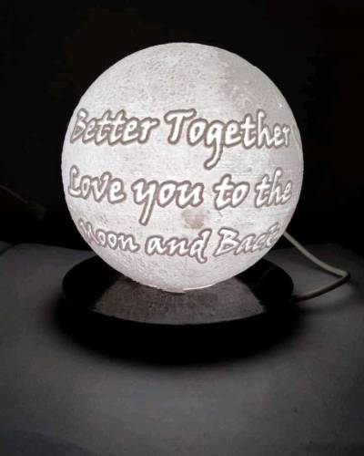 Moon Lamp With new Wooden Base