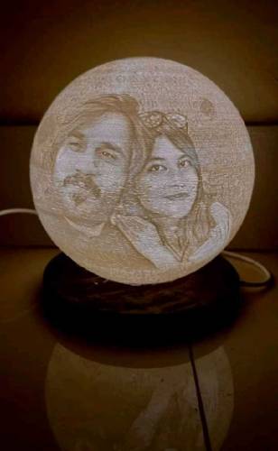 Moon Lamp With new Wooden Base