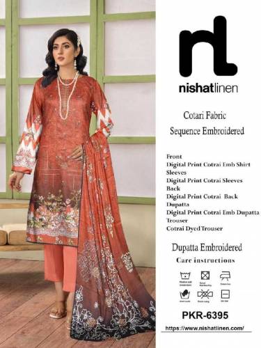 Nishat linen 3pc printed