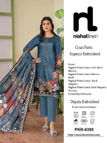 Nishat linen 3pc printed