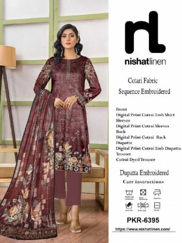 Nishat linen 3pc printed