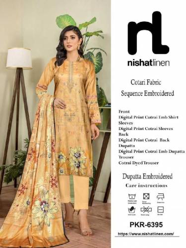 Nishat linen 3pc printed