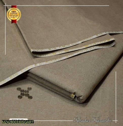 Men's Unstitched Khaddar plain Suit 
