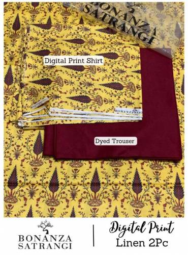 Bonanza Satrangi Winter Collection linen 2PC