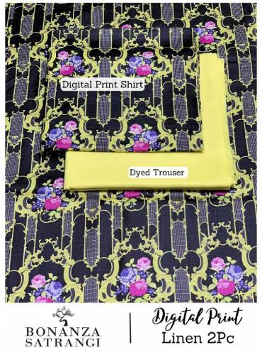 Bonanza Satrangi Winter Collection linen 2PC