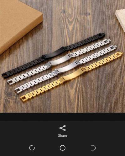 •  Stainless Steel Link Chain Bracelets•  Imported Quality•  Without E