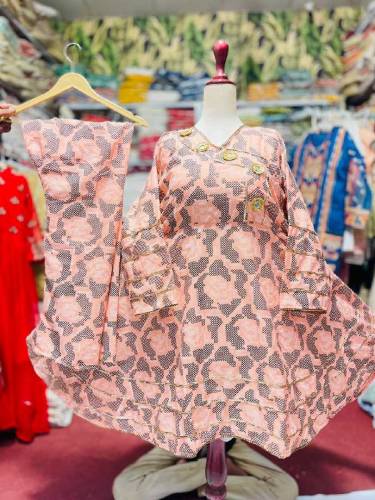 2 pic sticth drss flower farak 